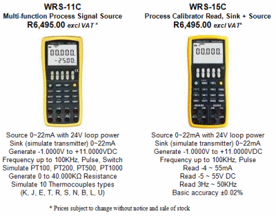 Process Signal Source and Calibrators